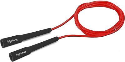 Lifelong Adjustable Skipping Rope Freestyle Skipping Rope(Red, Length: 275 cm)