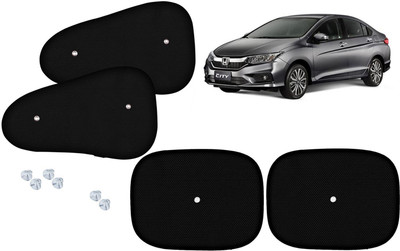 Auto Kite Side Window Sun Shade For Honda New City(Black)