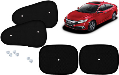 Auto Kite Side Window Sun Shade For Honda Civic(Black)