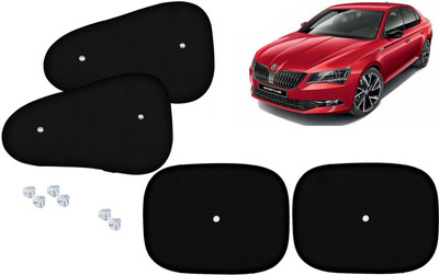 Auto Kite Side Window Sun Shade For Skoda Superb(Black)