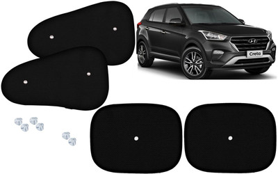 Auto Kite Side Window Sun Shade For Hyundai Creta(Black)