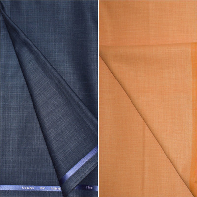 KUNDAN SULZ GWALIOR Cotton Blend Self Design Shirt & Trouser Fabric