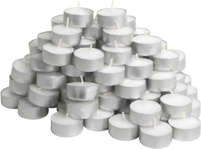 Agnolia Tealight Candle (4.5 hour burn time) 50pc Candle(White, Pack of 50)
