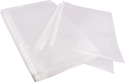 ATLAS Polypropylene Sheet Protector(Set Of 50, White)