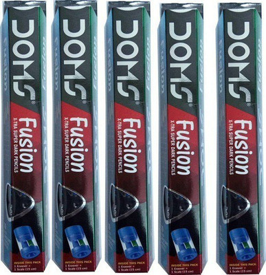 DOMS FUSION EXTRA SUPER DARK PENCILS Pencil(Set of 5, Black)