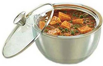 BOROSIL Stainless Steel Insulated Curry Server,2.7 ml, Silver Serve Casserole(2.7 ml)