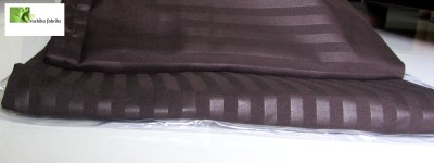 rachika fabriks 160 TC Microfiber King Striped Flat Bedsheet(Pack of 1, Brown)