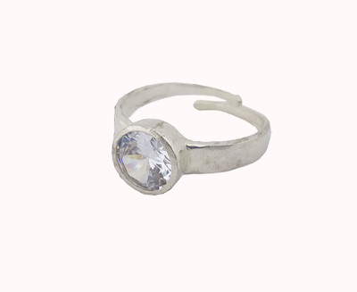 Chopra Gems Zircon Stone Rashi Ratna Ashtadhatu Ring for Astrological Purpose for Men/Women Brass Zircon Sterling Silver Plated Ring