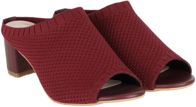 SHERRIF SHOES Women Heels(Maroon , 3)