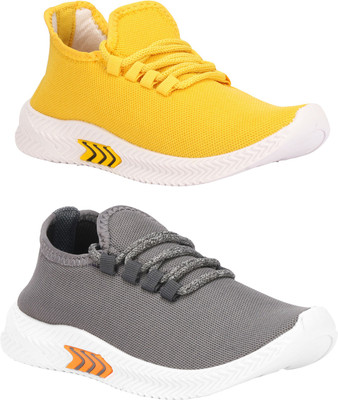 SCATCHITE COMBO-PF1-YELLOW-PF1-GREY Sneakers For Men(Yellow, Grey , 10)