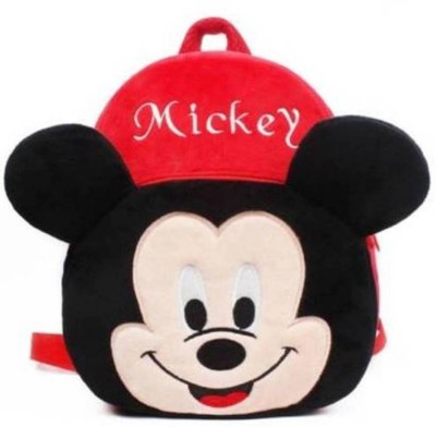 Aveek Mickey mouse design kids school bag Backpack (Red12 L) for child/baby/boy/girl 10 L Backpack(Red, Black)