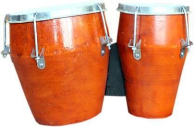 NSR Professional Bongo Drum musical instrument 025 Wooden Bongo(17 cm, 10 cm)