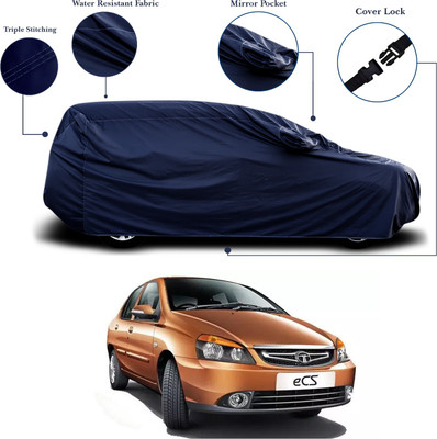 SEBONGO Car Cover For Tata Indigo eCS (With Mirror Pockets)(Blue)