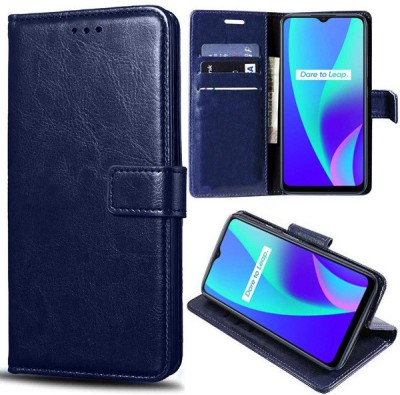 Xtrafit Flip Cover for Realme C15, Realme C15 Qualcomm Edition(Blue, Magnetic Case, Pack of: 1)