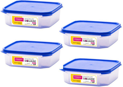 VARMORA Plastic Grocery Container  - 1.3 L(Pack of 4, Blue)
