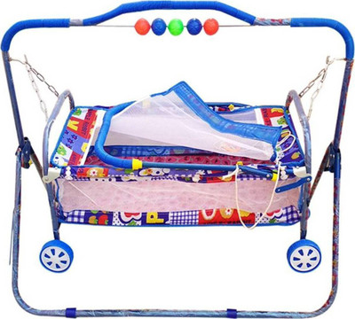 FLAMMABLE New Born Baby Swing Baby Cradle Baby Crib Baby Jhula and Mosquito net(Blue)