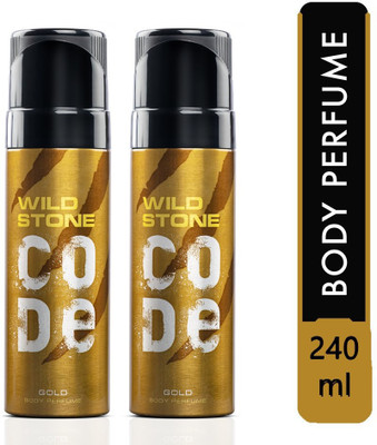 Wild Stone GOLD Body Spray Deodorant Spray  -  For Men (240 ml, Pack of 2)