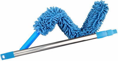 BeeDuck Foldable Multipurpose Microfiber Ceiling Fan Duster, Flexiable Brush for Car, Home Interior Clean Telescopic Pole Handle Flexible Bendable Washable Duster Wet and Dry Duster