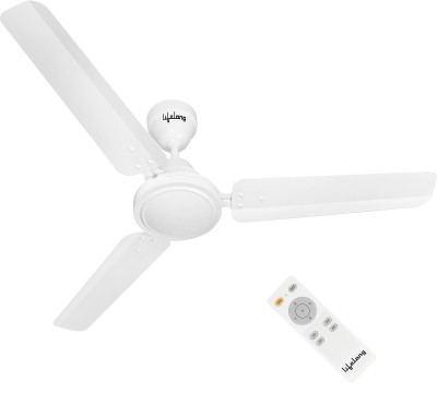 Lifelong Efficiente 1200 mm BLDC Motor with Remote 3 Blade Ceiling Fan  (White, Pack of 1)