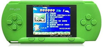 Clubics PVP Video Game 1 GB with Charger, TV audio video cable (Green) 1 GB with SUPER MARIO(Green)