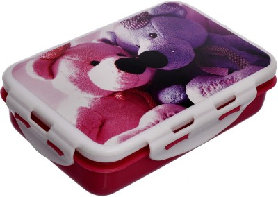 KUBER INDUSTRIES Model-401 Unbreakable Plastic Medium Airtight Leakproof Lunch Box/Tiffin (Pink)-KUBMART1300 1 Containers Lunch Box(600 ml)