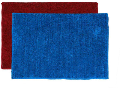 RM Handloom Polyester Door Mat(Multicolor 3, Medium, Pack of 2)
