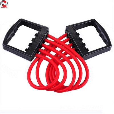 Fiable Adjustable Multi-Function 5 Rubber Tubes Chest Expander/Chest Developer Resistance Tube(Red)