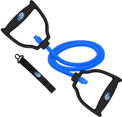 ZUCLLIN Resistance Tube With Door Anchor Fitness Toning Tube Home gym Exercisers Yoga Resistance Tube(Blue, Black)