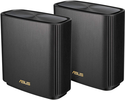 ASUS ZenWiFi AX (XT8) 2 Pack 6600 Mbps Mesh Router (Black, Tri Band)