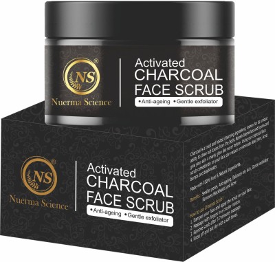 Nuerma Science Activated Charcoal Face Scrub (For Gentle Exfoliating Damage Skin & Natural Glow) Scrub(100 g)