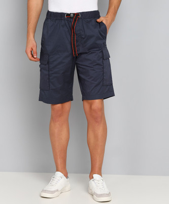 Pepe Jeans Solid Men Blue Cargo Shorts