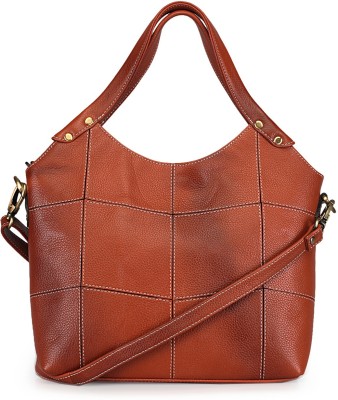 Genwayne Tan Sling Bag Multipurpose stylish leather handbags for women cum sling bag