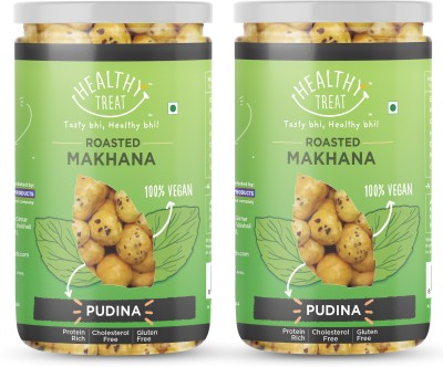 Healthy Treat Roasted Makhana- Pudina 140 gm (Pack of 2 jars-70 gm Each)(2 x 70 g)