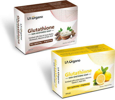 LA Organo Shea Coco Butter & Lemon Soap For Lightening & Brightening For All Skin Type (Pack of 2)(2 x 100 g)