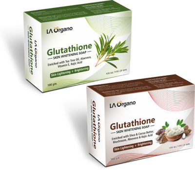 LA Organo Teatree & shea Coco Butter Soap For Lightening & Brightening For All Skin Type (Pack of 2)(2 x 100 g)