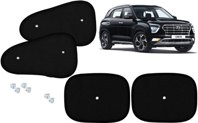 Auto Kite Side Window Sun Shade For Hyundai Creta(Black)