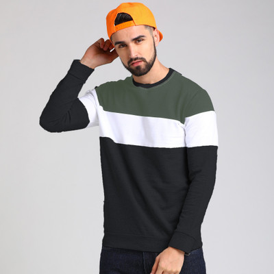 SKITTZZ Full Sleeve Color Block Men Sweatshirt