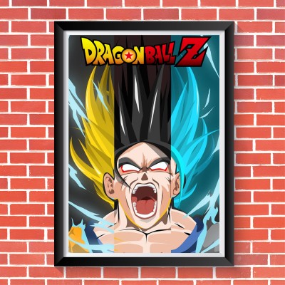 Goku Dragon Ball Z Poster Framed Wall Art for Room and Officeers Paper Print(18 inch X 12 inch)