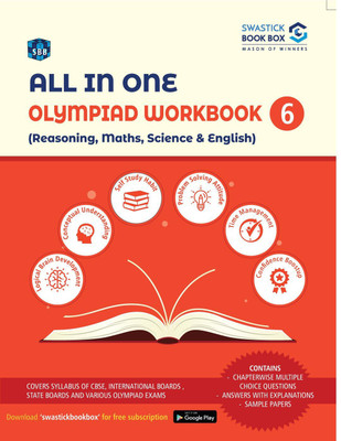 All in One Olympiad Workbook for Reasoning, Maths, Science & English - Class 6(Perfect Binding, Swastick Book Box, Preeti Garg)