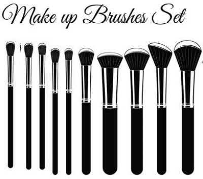 SHIVEXIM MAKEUP BRUSH APPLICATOR .SET .. (PACK OF 10 BRUSH )(Pack of 10)