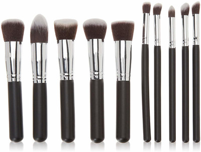 Glamlooks Professional High Grade Quality Makeup Brushes Set to Apply Eyeliner, Eye Shadow, Eye Brow, Foundation, Powder Liquid Cream Blending Brush kit for Women & Girls. Set of 10 pc(Pack of 10)
