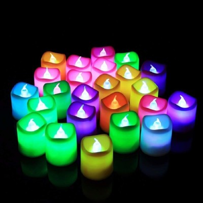 SP tealight diwali Candle led light Battery Operated Candles Multicolor (Pack of 10 Candle(Multicolor, Pack of 10)