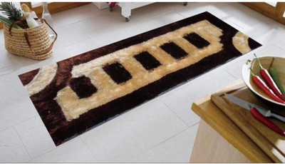 RM Handloom Brown Polyester Runner(2 ft,  X 6 ft, Rectangle)