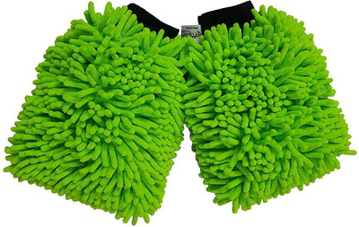 HANSHRATN SALES Microfiber Vehicle Washing Hand Glove(Pack Of 2)