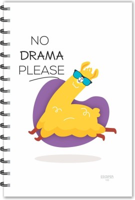 ESCAPER No Drama Please A5 Diary Ruled 160 Pages(Multicolor)