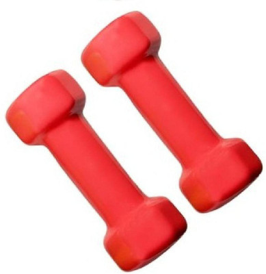 LCARNO Unisex Metal Integrated PVC Vinyl Dumbbell (Pack of Two) Fixed Weight Dumbbell(2 kg)