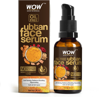 WOW SKIN SCIENCE Ubtan Face Serum - OIL FREE - For Anti Tanning, Radiance Boosting, Rejuvenating Skin - No Parabens, Silicones - 30mL(30 ml)