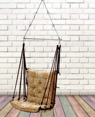 Swingzy Soft Velvet Hanging Swing Chair Cotton Large Swing(Beige)