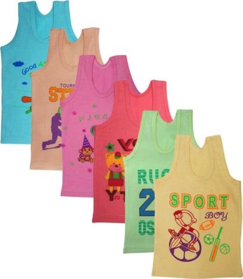 See fit Vest For Baby Boys & Baby Girls Pure Cotton(Multicolor, Pack of 6)