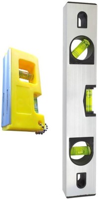 Inditrust 12 inch engineer precision level and mini spirit level with magnet pack of 2 Magnetic Carpenter's Level(30 cm)